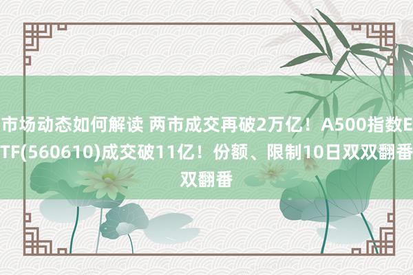 市场动态如何解读 两市成交再破2万亿！A500指数ETF(560610)成交破11亿！份额、限制10日双双翻番