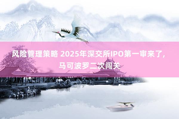 风险管理策略 2025年深交所IPO第一审来了, 马可波罗二次闯关