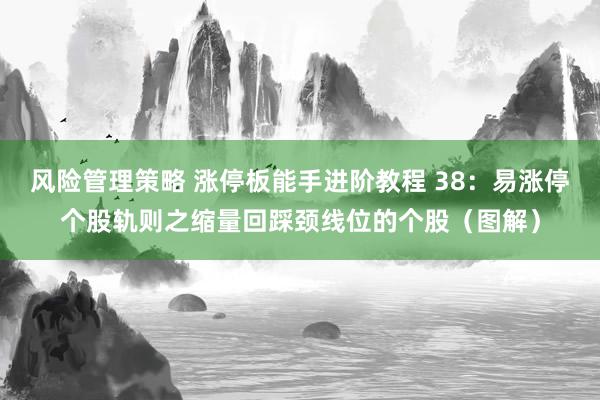 风险管理策略 涨停板能手进阶教程 38：易涨停个股轨则之缩量回踩颈线位的个股（图解）