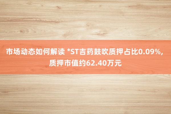 市场动态如何解读 *ST吉药鼓吹质押占比0.09%, 质押市值约62.40万元