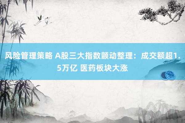 风险管理策略 A股三大指数颤动整理：成交额超1.5万亿 医药板块大涨